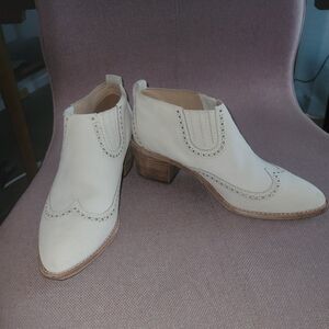 Madewell Cream Ankle Booties